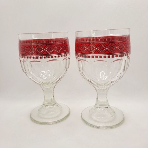 Kings Crown Vintage Ukrainian Wine Goblets Set of 2 Glasses - Picture 15 of 15